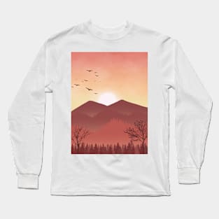 Mountain sunset Long Sleeve T-Shirt